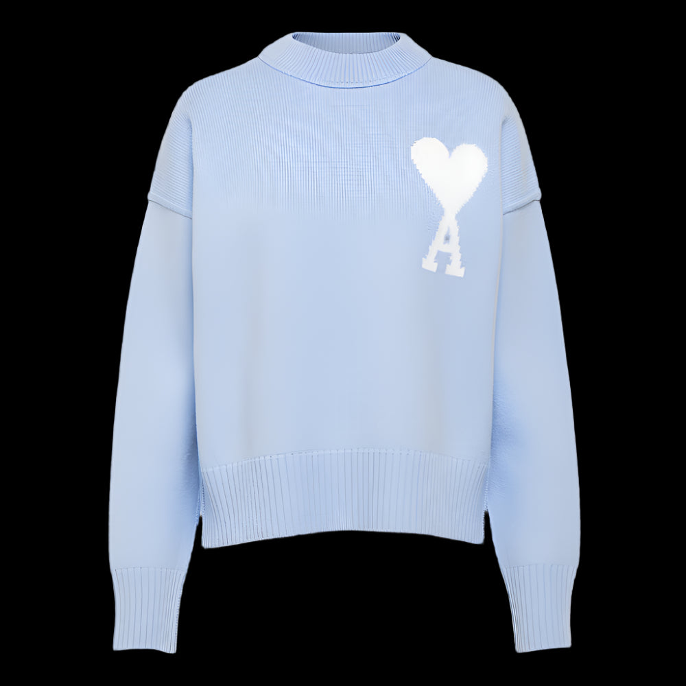 AMI Paris Sweater Light Blue