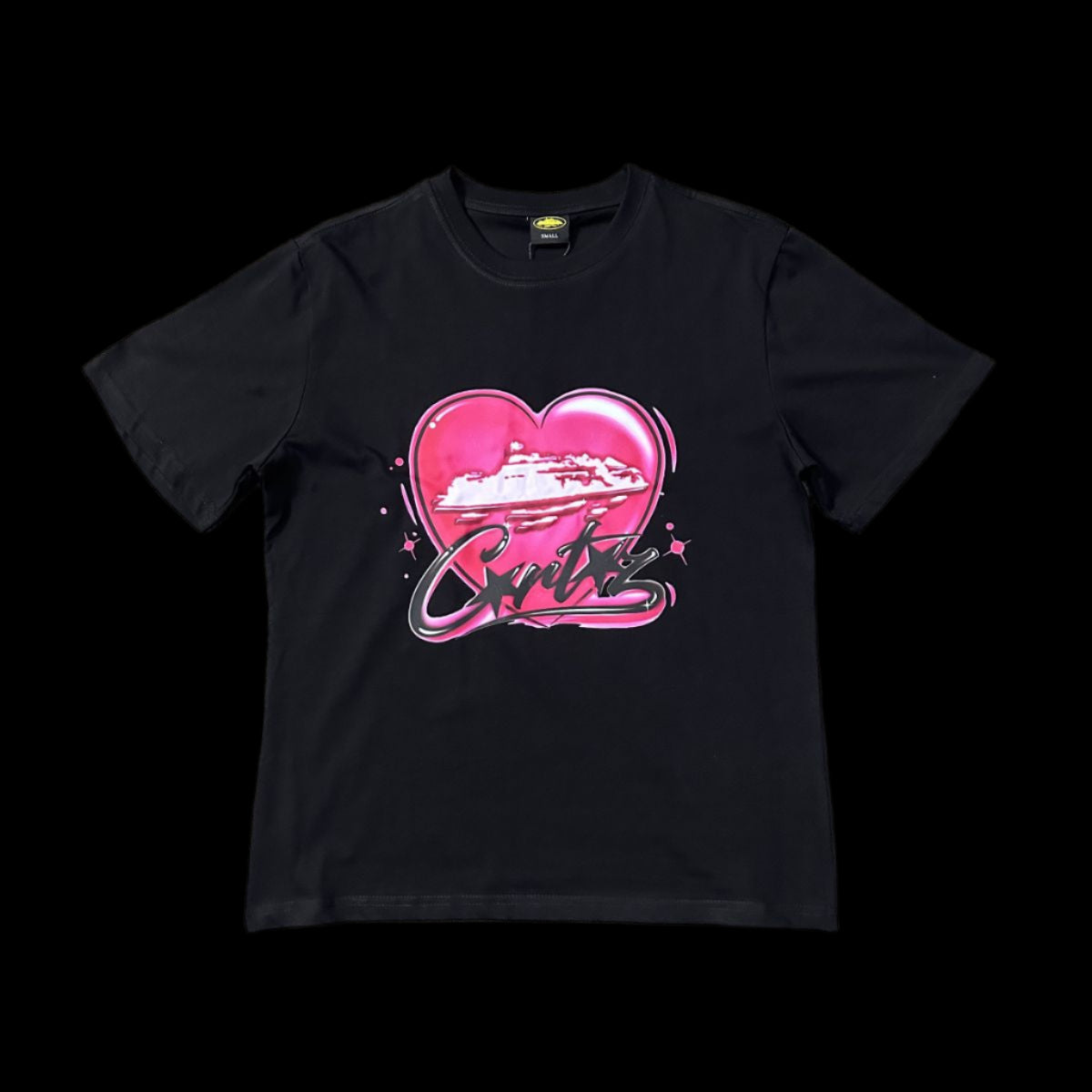 Corteiz Alcatraz Heart Shirt Black