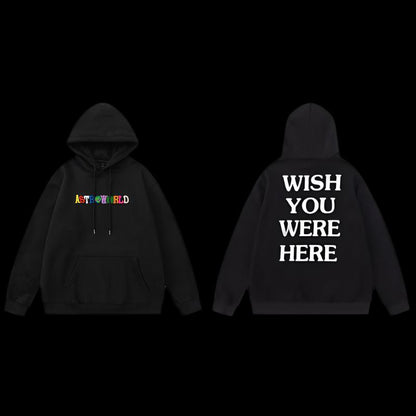 Travis Scott Astroworld 'WISH YOU WERE HERE' Black Hoodie