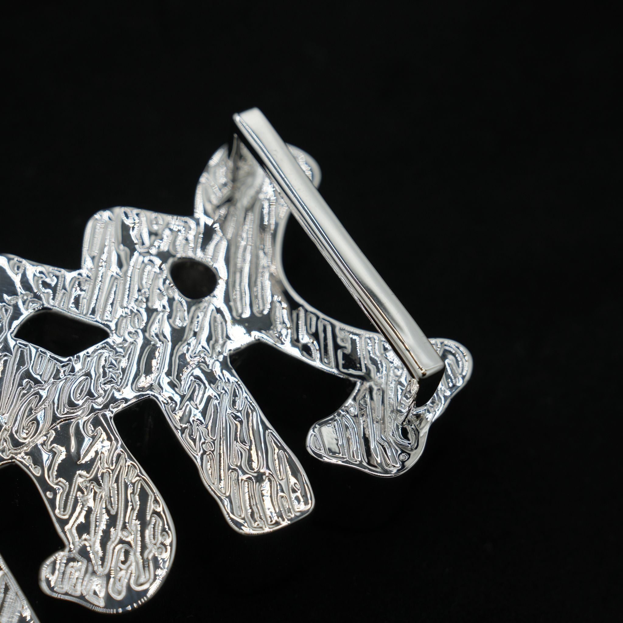 GLD X Bloody Osiris Moissanite MFM Belt Buckle Pendant in White Gold