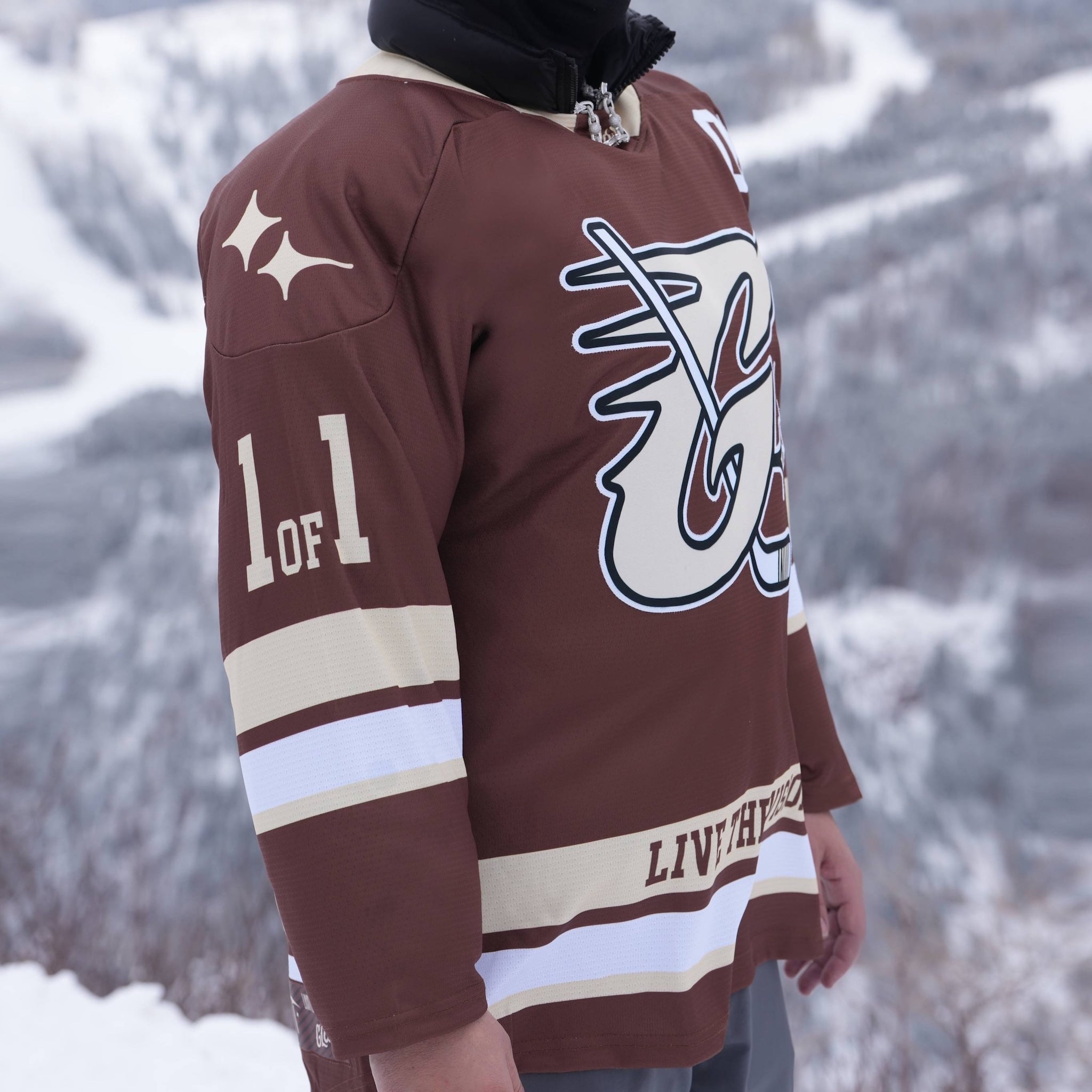 GLD Brown and Cream Hockey Jersey