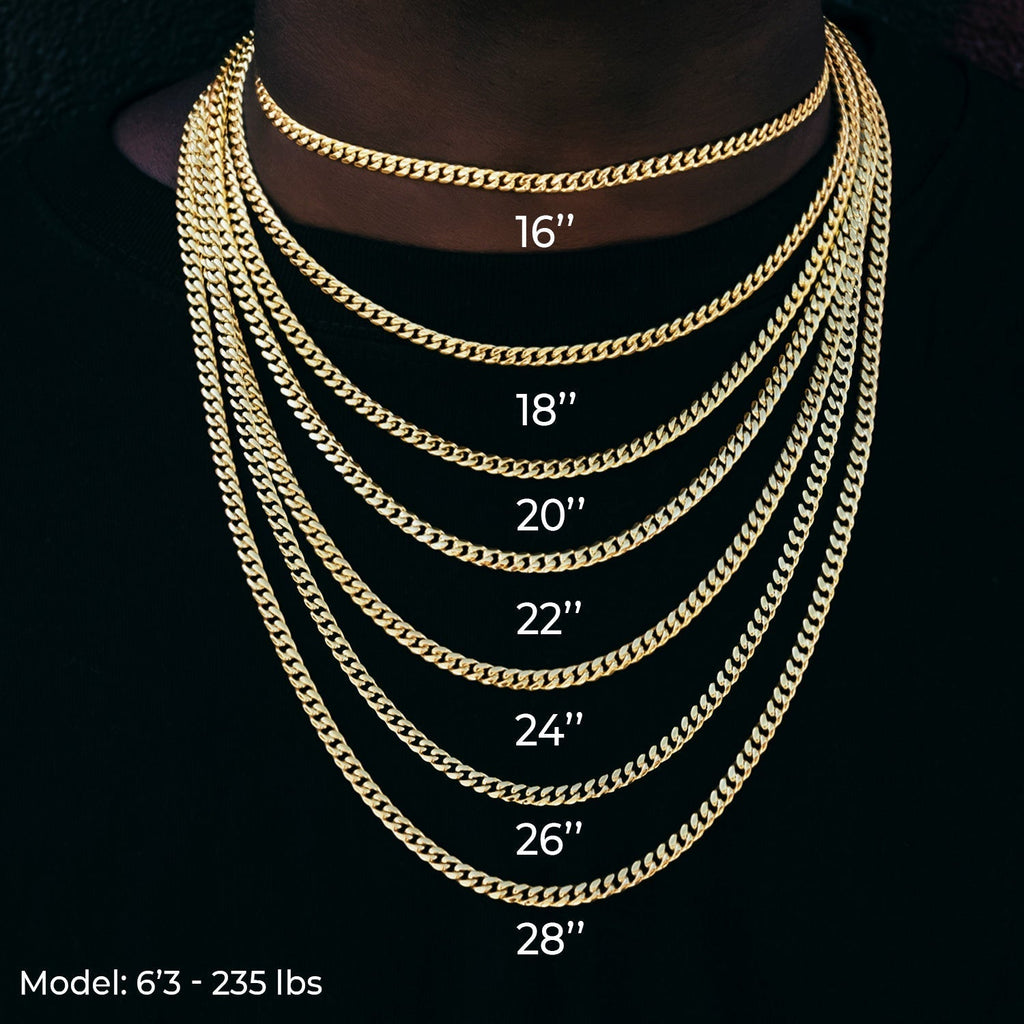 GLD X Bloody Osiris Iced Canary Voronoi Link Chain in Yellow Gold Vermeil