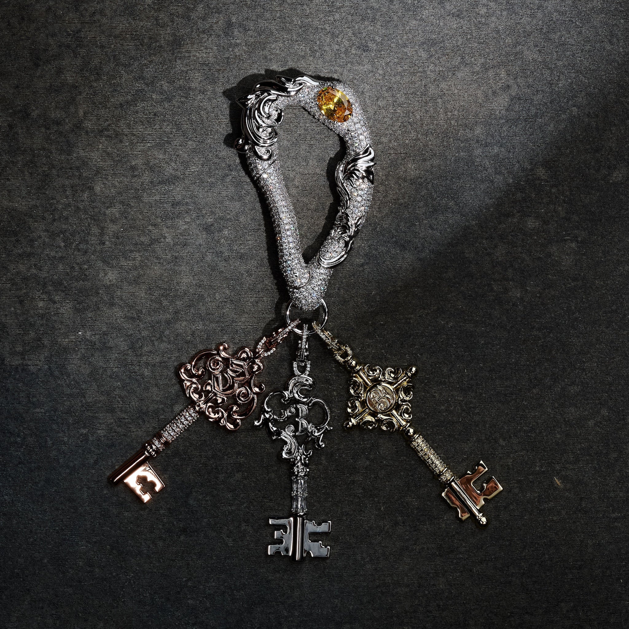 GLD X Bloody Osiris Iced Key Clip On in Rose Gold