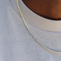 3 Prong Tennis Chain in Yellow Gold -2mm