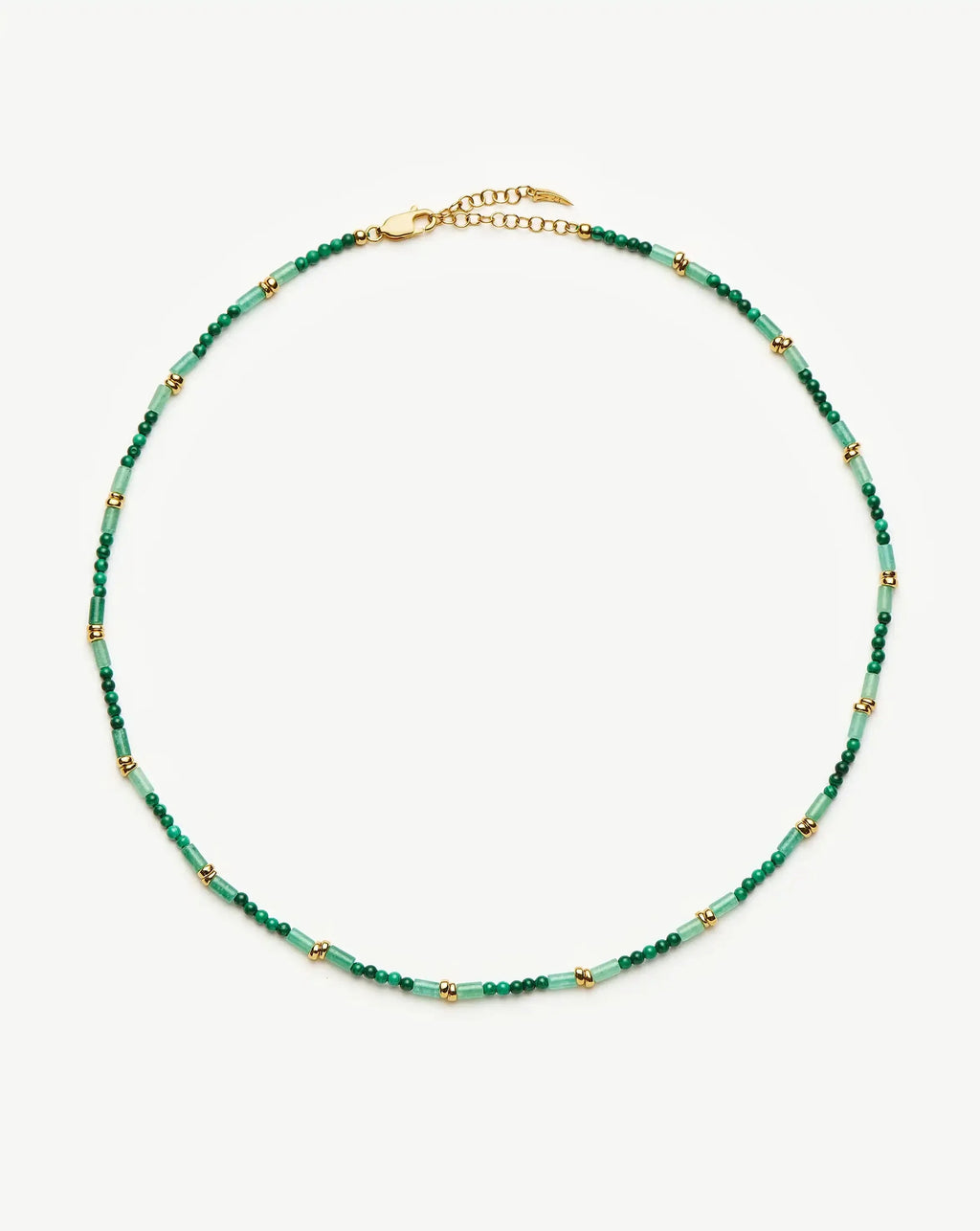 Beaded Gemstone Choker | 18k Gold Plated/Mojito Green