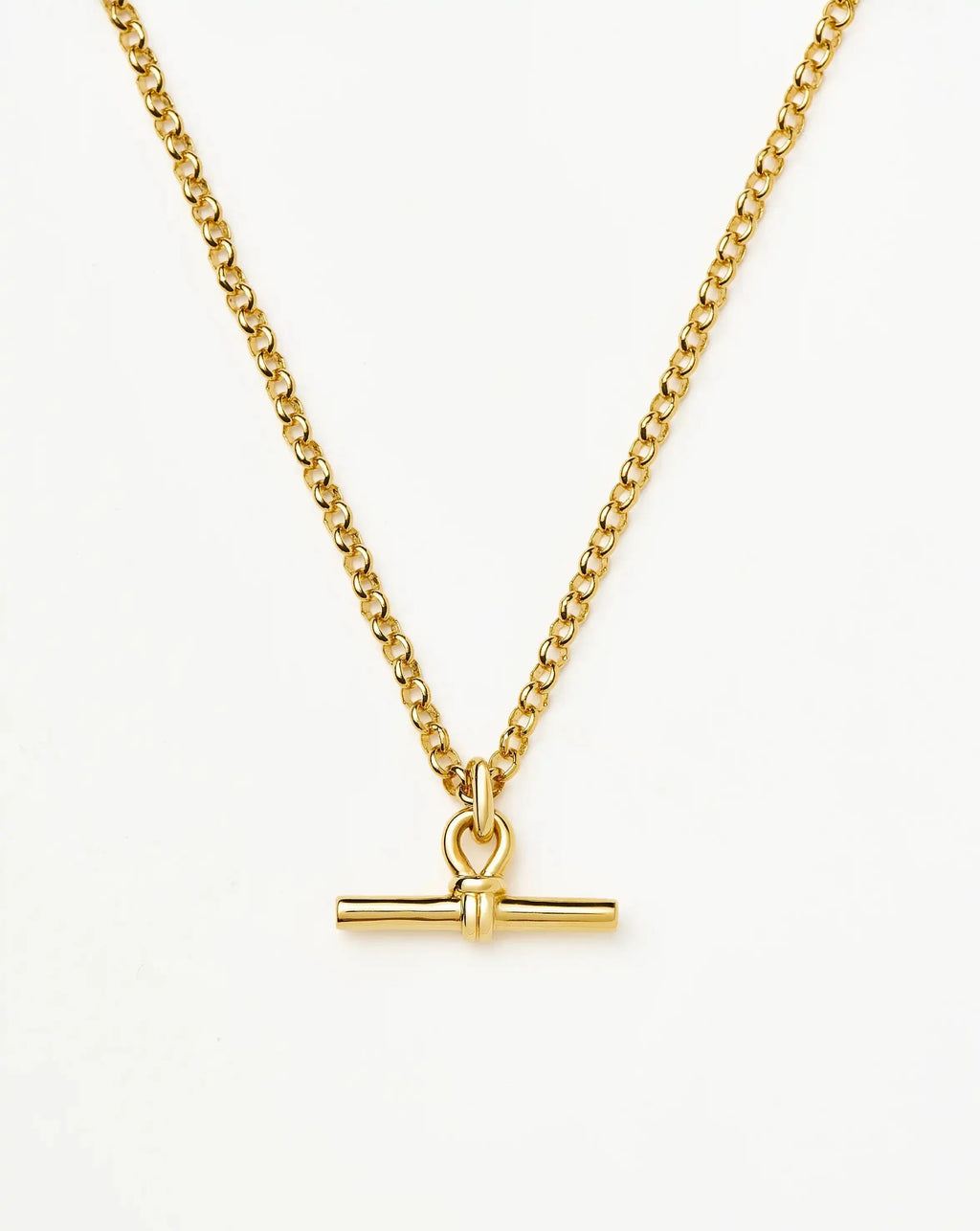Chunky T-Bar Chain Necklace | 18k Gold Plated