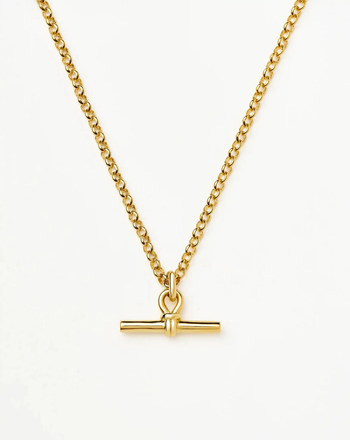 Chunky T-Bar Chain Necklace | 18k Gold Plated