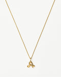 Curly Molten Mini Initial Necklace - A | 18k Gold Vermeil