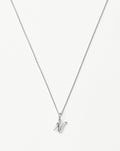 Curly Molten Mini Initial Necklace - N | Sterling Silver