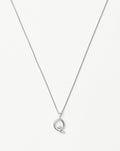 Curly Molten Mini Initial Necklace - Q | Sterling Silver