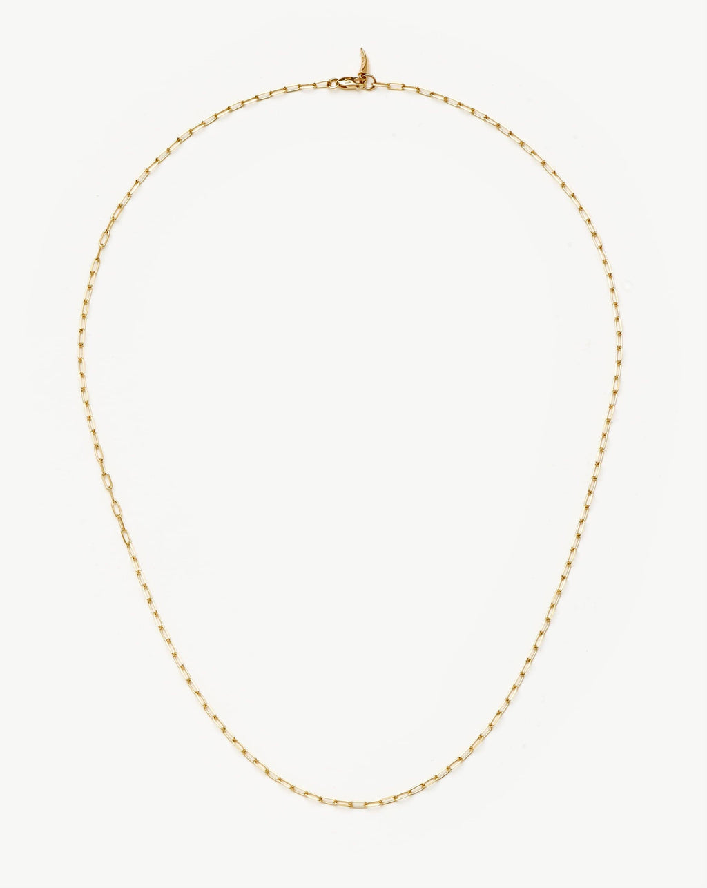 Solid Gold Classic Paperclip Chain Necklace | 14k Solid Gold