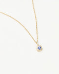 Solid Gold December Birthstone Pendant Necklace | 14k Solid Gold/Tanzanite