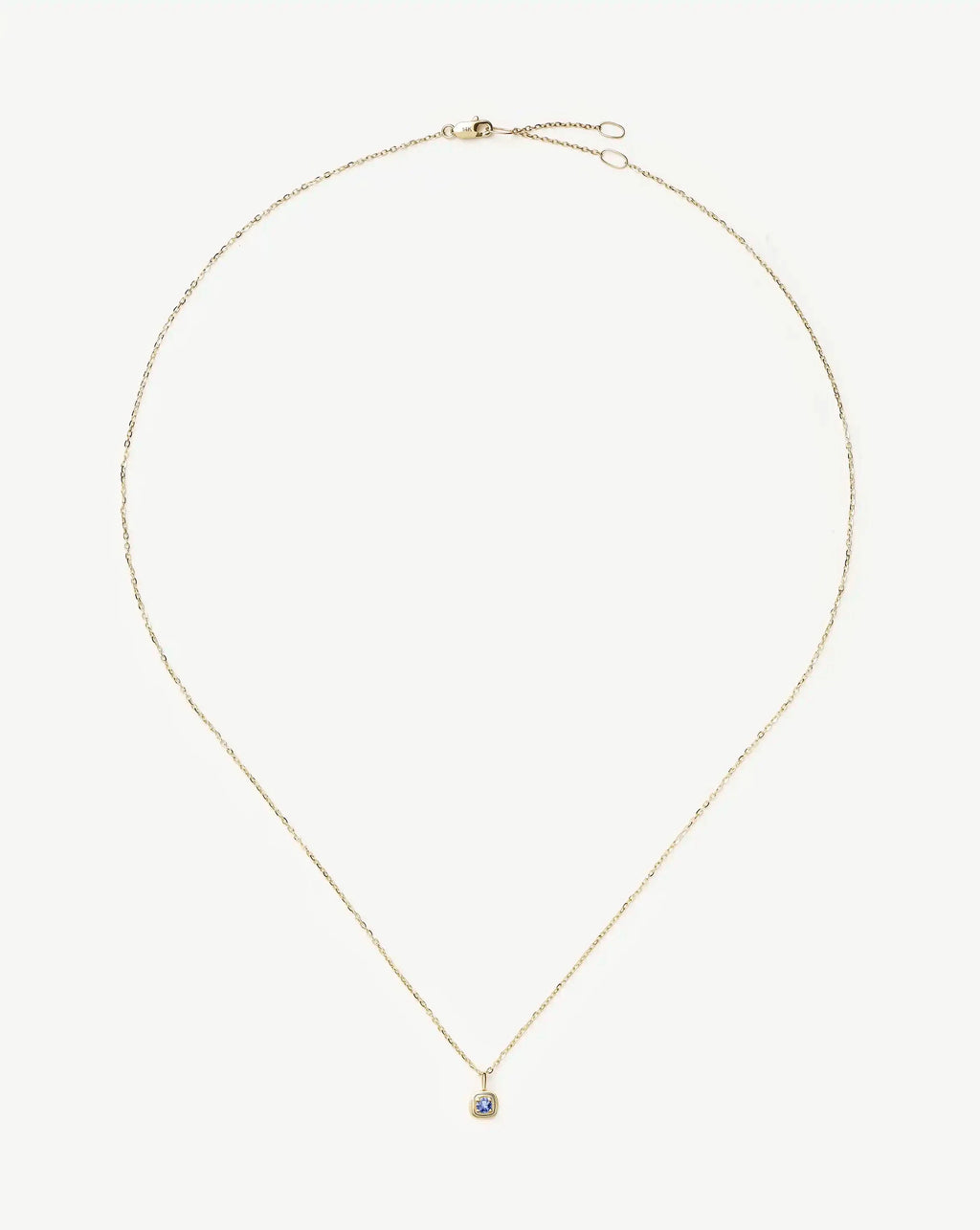 Solid Gold December Birthstone Pendant Necklace | 14k Solid Gold/Tanzanite