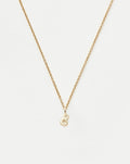 Solid Gold Initial Mini Pendant Necklace - B | 14k Solid Gold