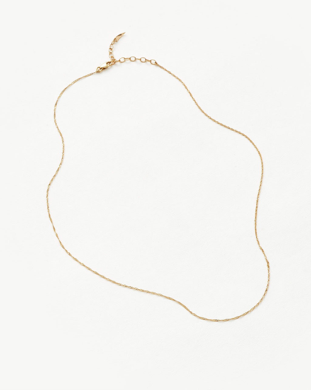 Solid Gold Twisted Short Chain Necklace