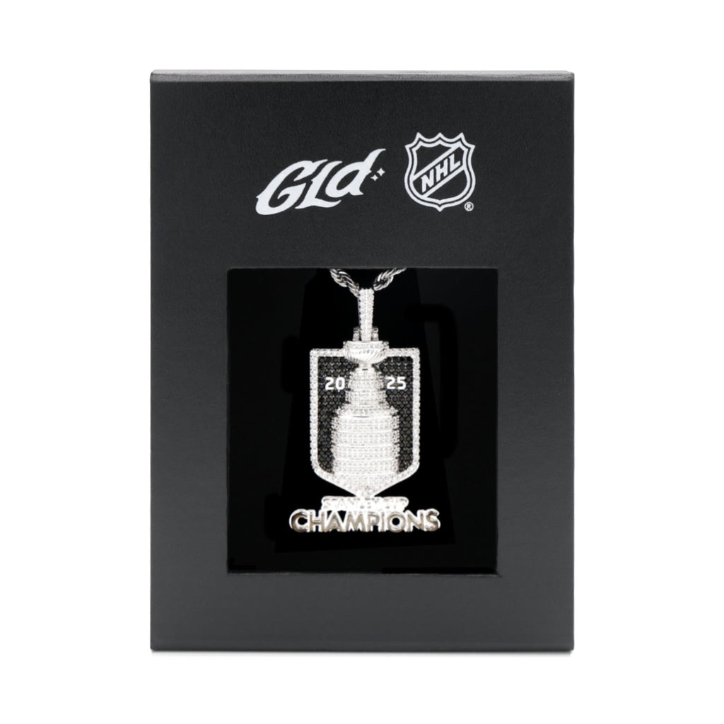 2025 Stanley Cup Official NHL Championship Pendant with 20" Rope Chain in White Gold
