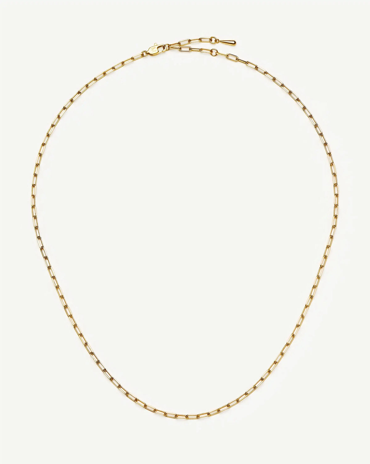 Mini Paperclip Chain Necklace | 18k Gold Plated