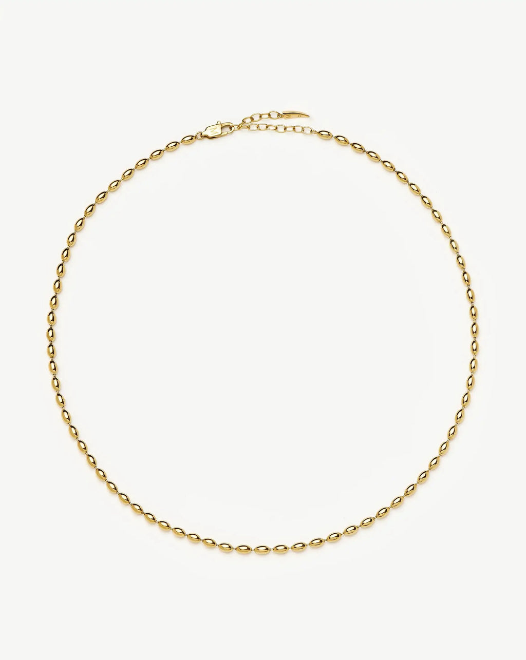 Molten Olive Chain Necklace | 18k Gold Plated