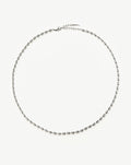 Molten Olive Chain Necklace | Silver Plated