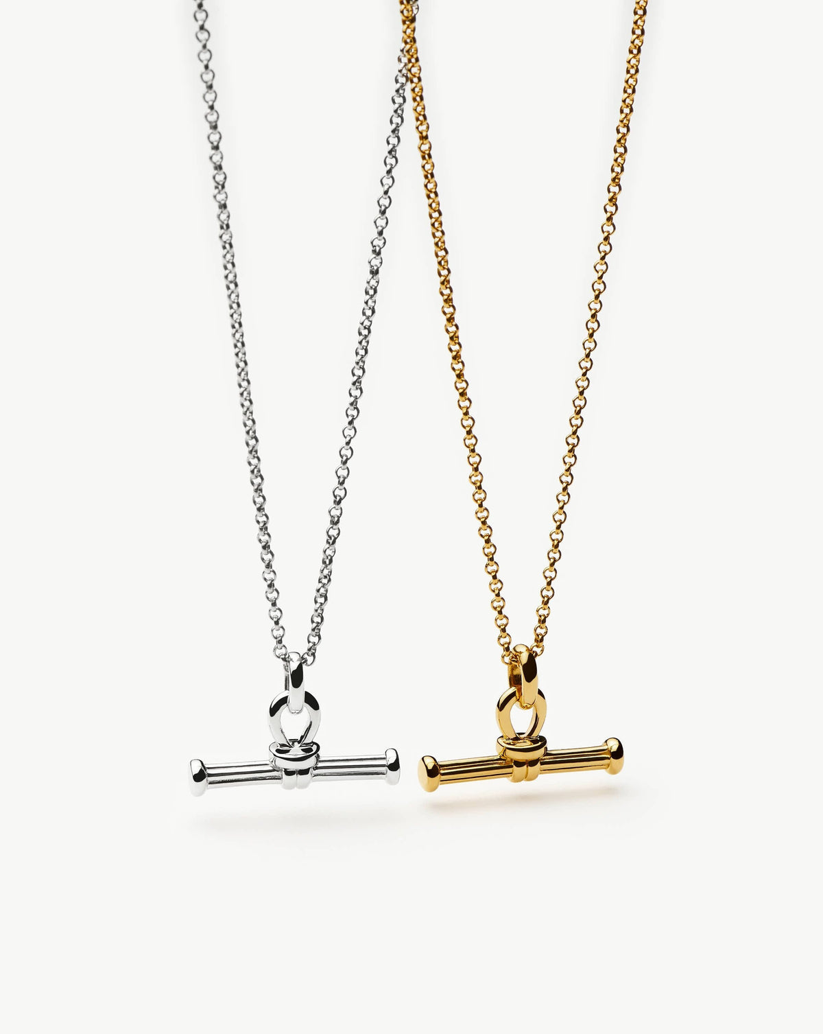 Ridge T-Bar Chain Necklace | 18k Gold Plated