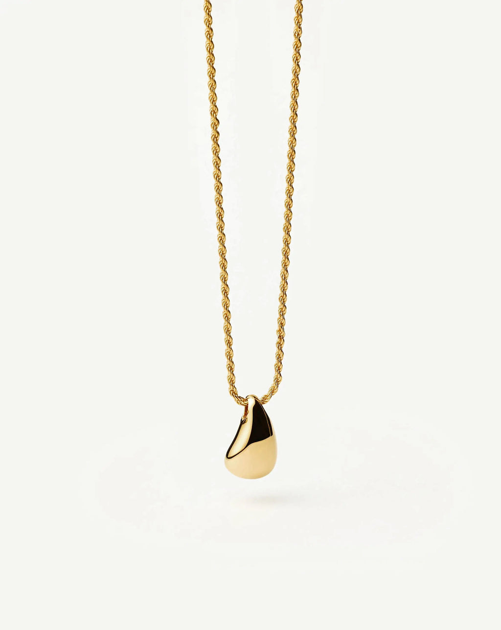 Savi Sculptural Droplet Pendant Necklace | 18k Gold Vermeil