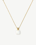 Square Pearl Baya Pendant Necklace | 18k Gold Vermeil/Pearl
