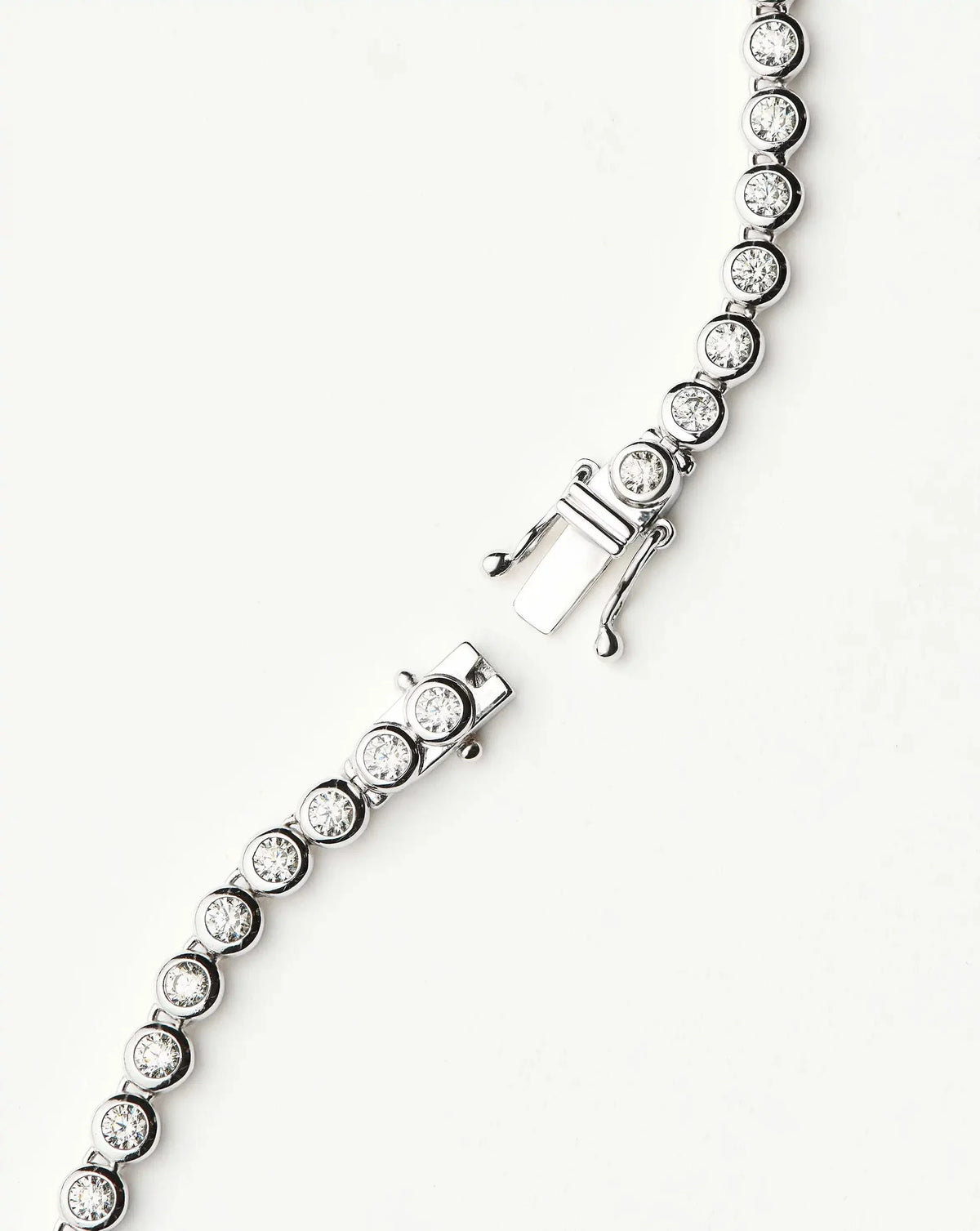 Tennis Round Necklace | Silver Plated/Cubic Zirconia