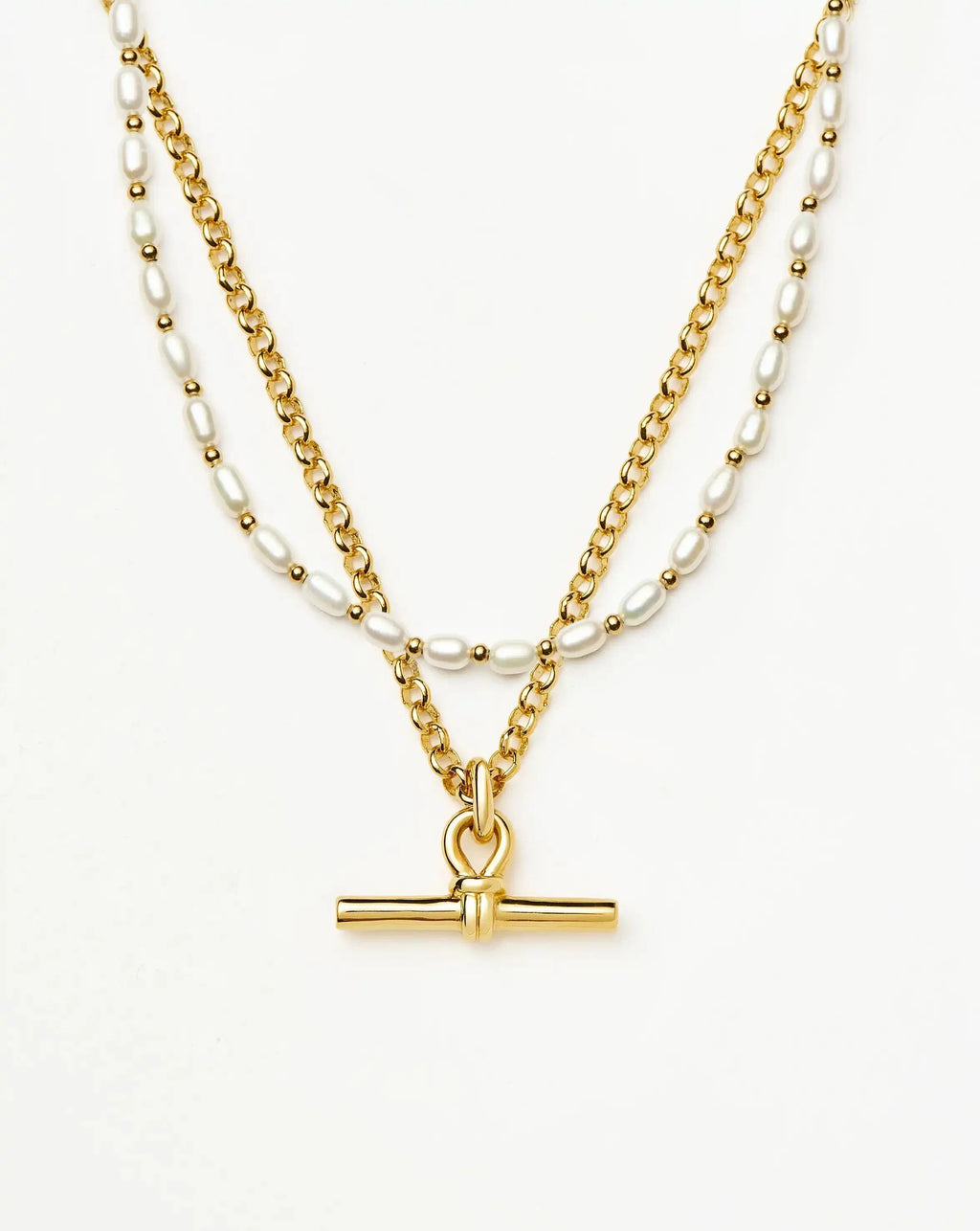 The Andy Pearl Necklace Set | 18k Gold Plated/Pearl