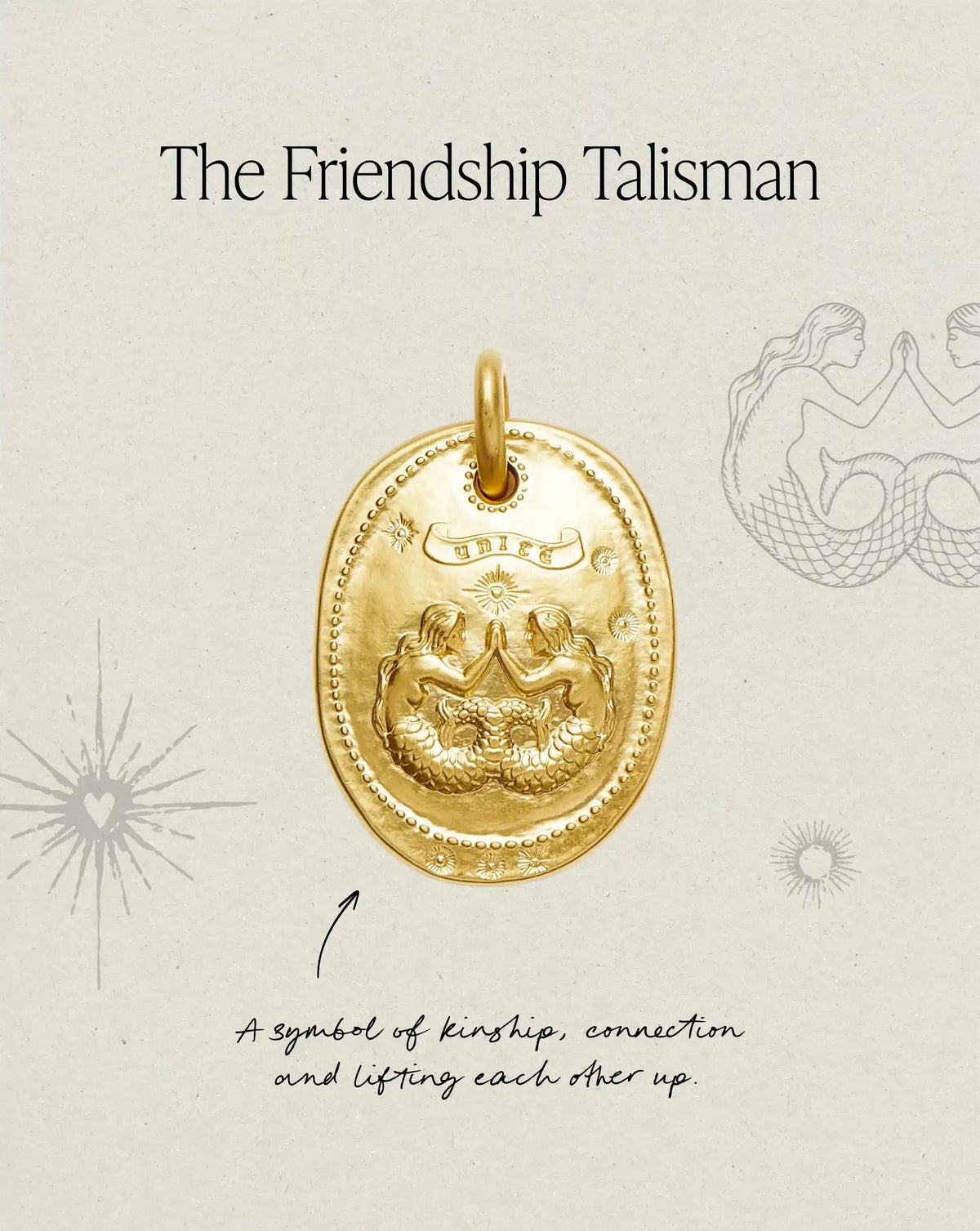 The Friendship Talisman Necklace | 18k Gold Plated